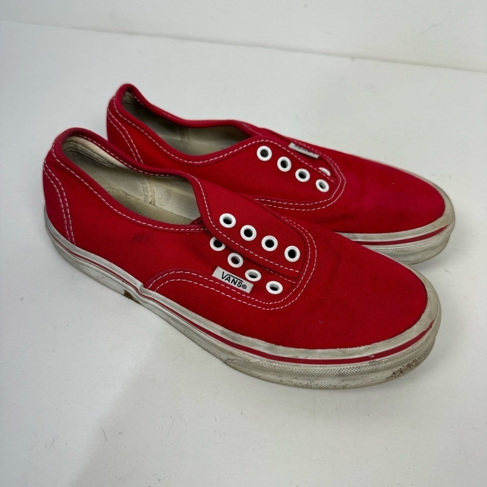 Vans Old Skool Red & White Slip On Sneakers Streetwear Trendy Shoes